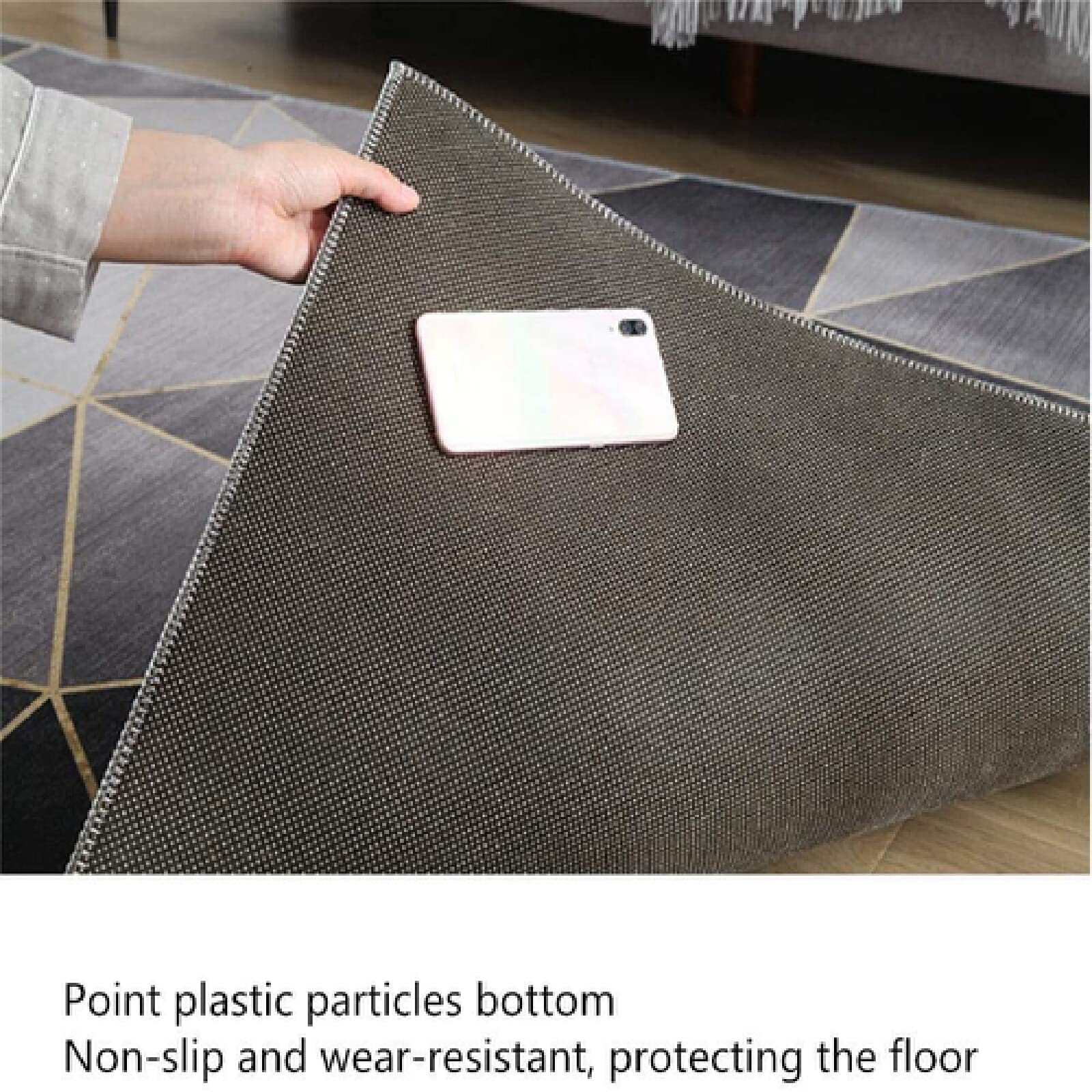 DJHWWD meisjes slaapkamer accessoires Moderne Rechthoekige Grijs Tapijt Woonkamer Slaapkamer Vochtbestendig Tapijt vloer tapijt tapijten voor slaapkamers ornamenten voor slaapkamer 80X160CM