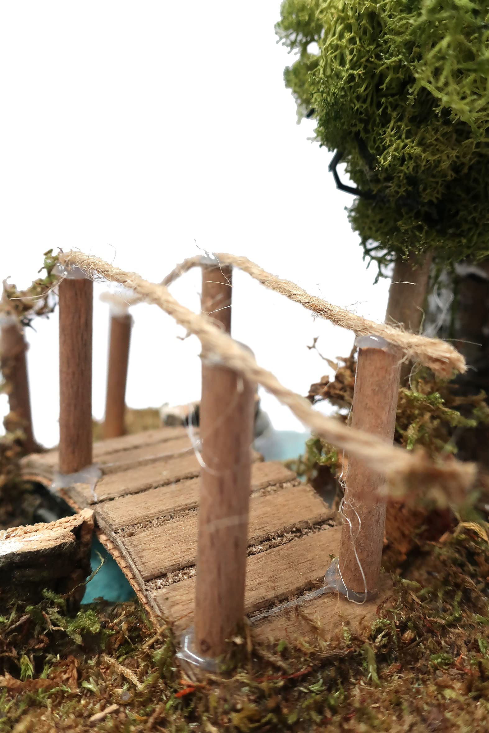 Cascata Per Presepe In Legno Ferrari & Arrighetti - Effetto Acqua Senza Acqua - Foto 11