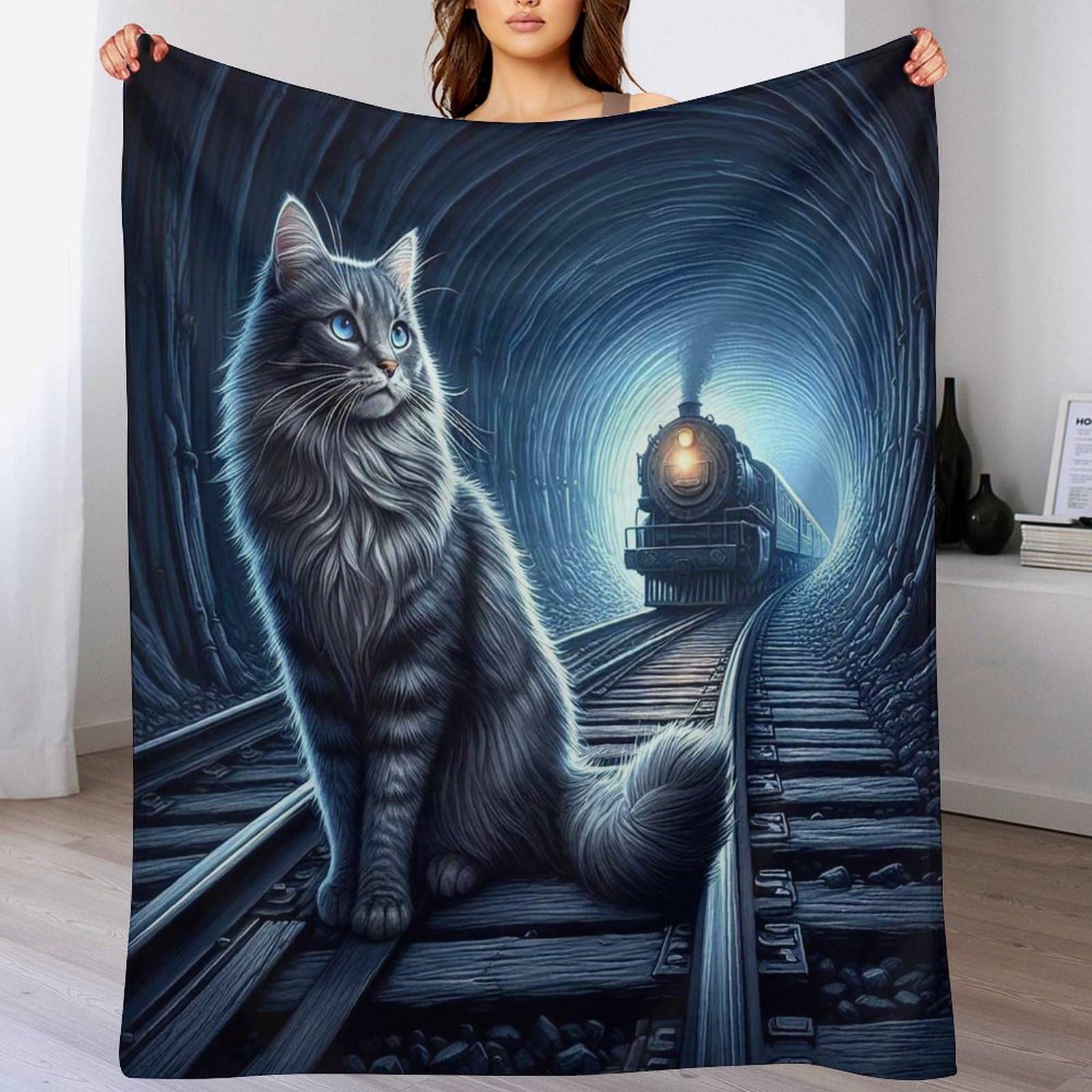Couverture chat flannel chaude plaid canapé entretien facile machine