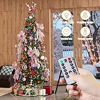 Vista 75 de Glitzhome Prelit Christmas Tree, 6ft Flocked Artificial Christmas Tree Serene Snowscape Fir with 300 Warm White Lights for Home, Office, Party