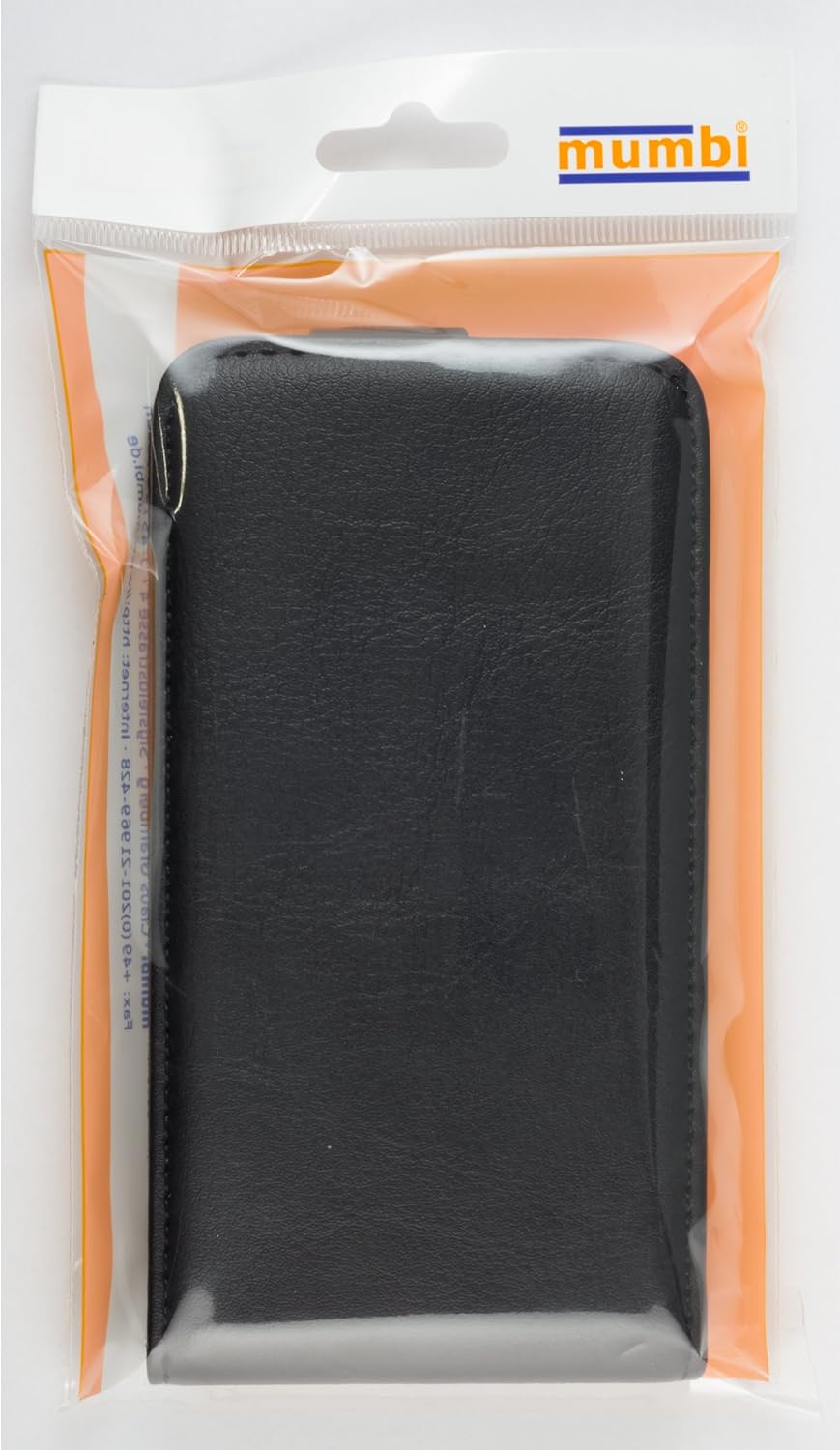 mumbi Premium Genuine Leather Flip Case Compatible with Samsung Galaxy S2 Plus i9105P Black