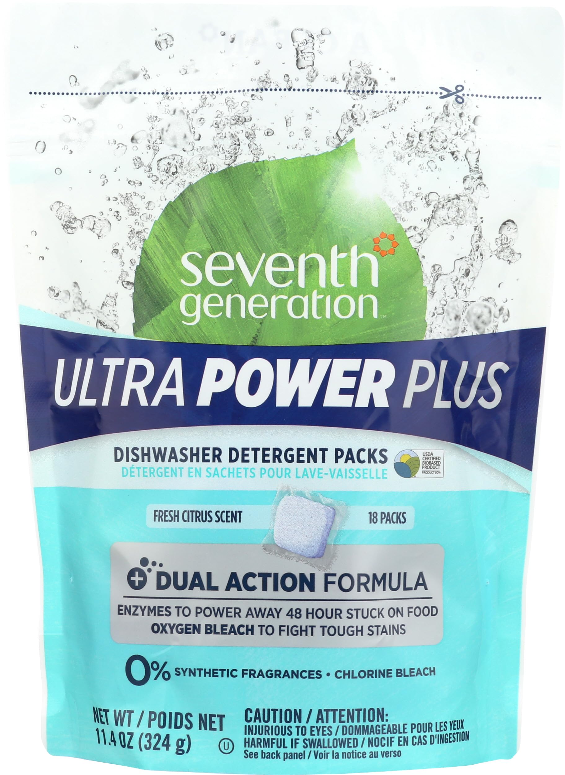 Seventh Generation Dish AUTO PAC PWR 18PC, Multi, Ultra Power Plus, 18 Count