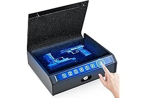 Pistol Safe for Handguns Biometric Home Security Quick Access