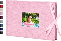 Vista 21 de Álbum de fotos Vienrose 10x15 cm con 50 bolsillos, cubierta de lino con áreas de notas, libro de fotos mini, libro de fotos con inserción para boda