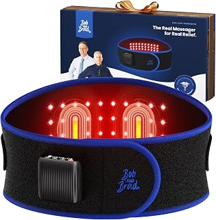 Bob and Brad ThermoRed Cordless Heating Pad Belt: Near Infrared Red Light Therapy, Vibration Massage for Lower Back Pain Relief - FSA/HSA Eligible
