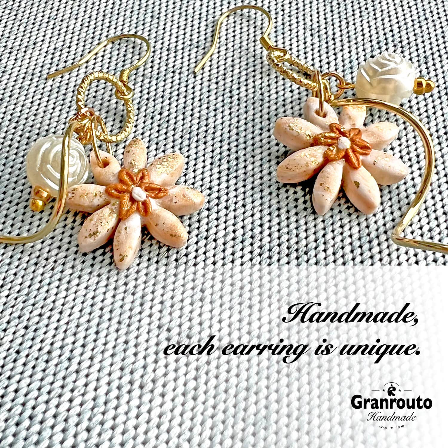 Orecchini Margherita Donna Argento 925 Fiore Orecchini Handmade Originale Pendenti Gioielli per Ragazza Anallergici Ideale Regalo per Donna Bambina