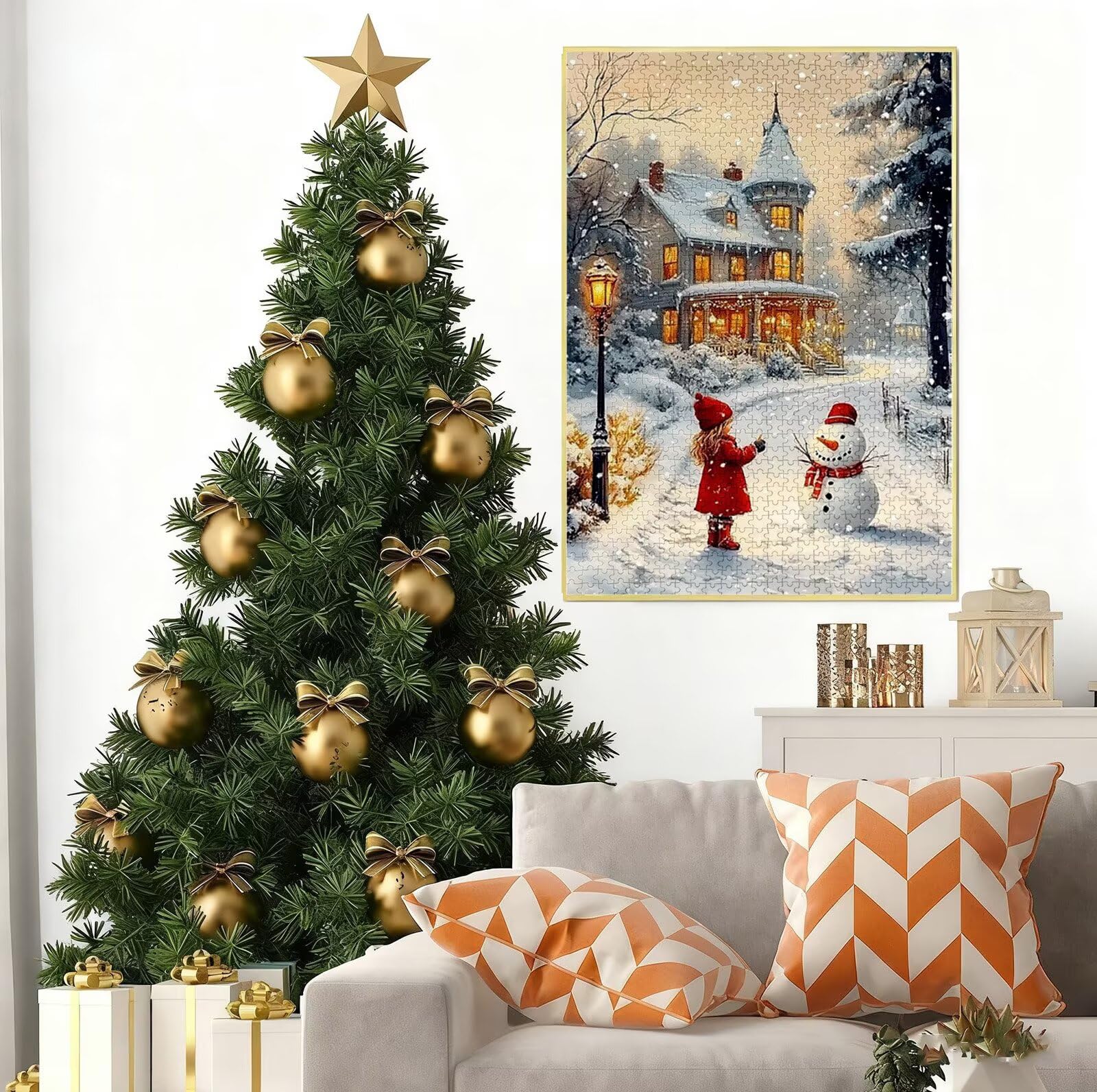 Puzzle 3000 Pezzi per Adulti, Puzzle Natale in Legno per Adulti, Puzzles Inverno Impegnativi, Giochi Educativo per Famiglie, Rompecapo con Scatola per Decorazioni Casa, Donna Regalo di Natale B-6639