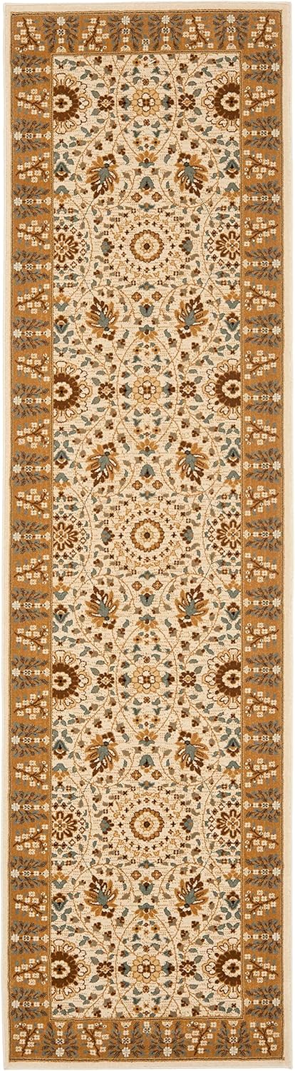 SAFAVIEH Treasures Collection Area Rug - 8'9" x 12', Brown & Caramel, Traditional Oriental Design, Non-Shedding & Easy Care, Ideal for High Traffic Areas in Living Room, Bedroom (TRE215-2522)