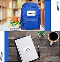 Vista 5 de Glenmal 120 Pieces Self Adhesive Label Holder Index Card Holder Clear Pocket Sleeves for Organizing and Protecting Labels Business Cards Photos