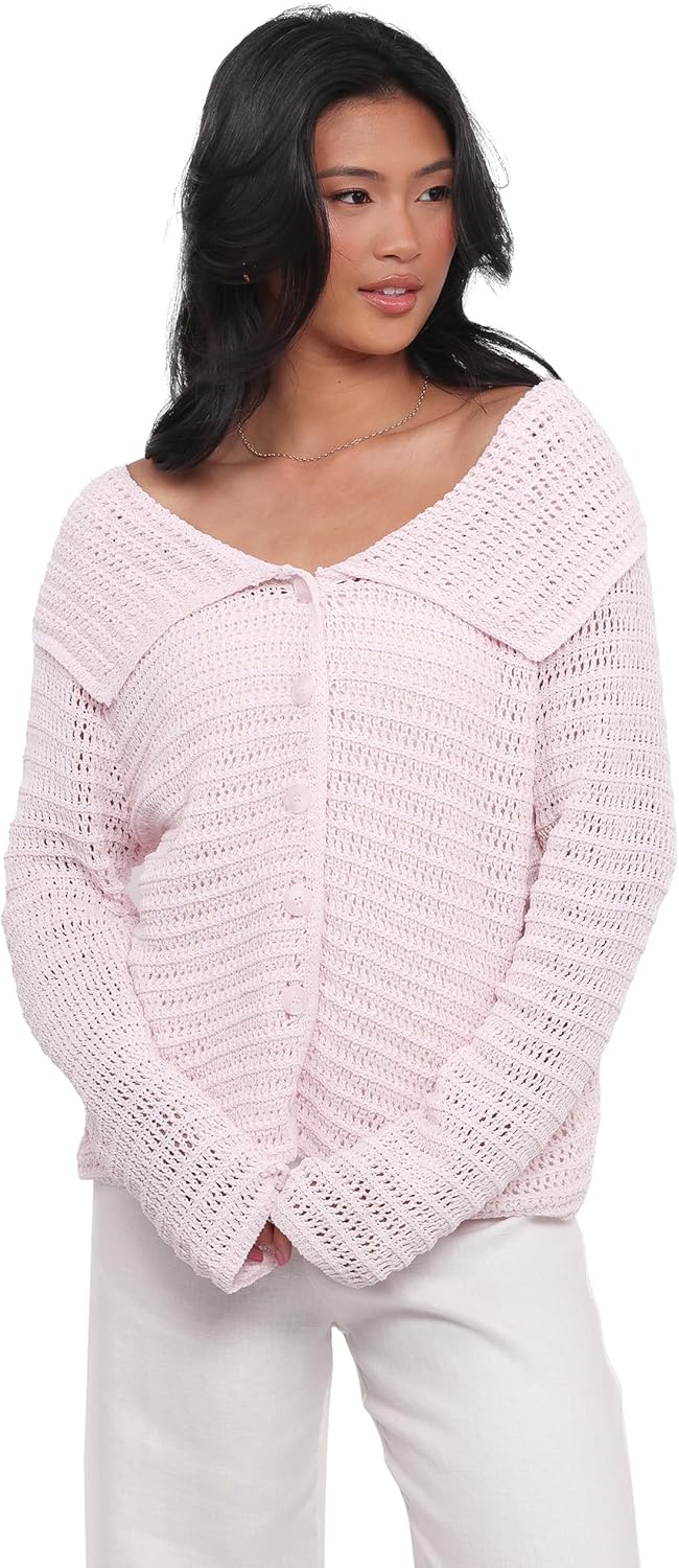 Petal & Pup Women's Lyra Large Collar Cardigan