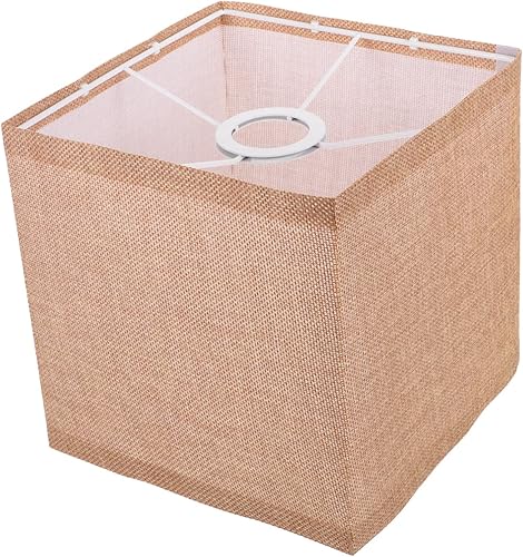 DOITOOL Pantalla cuadrada de tela de repuesto elegante accesorio para lámparas de mesa, fácil de instalar, se adapta a bombillas para dormitorio,