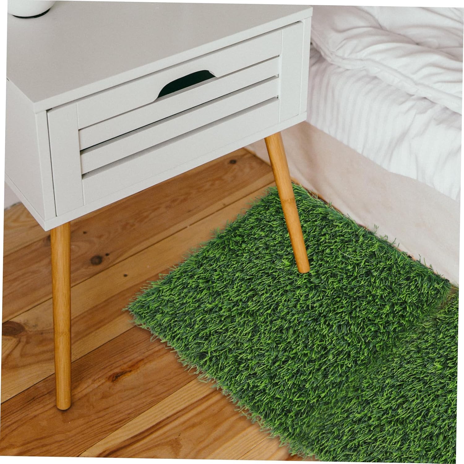 Lurrose 4pcs Artificial Grass Turf Rug for Use for Dog Potty Training Easy Maintenance Creative Projects Multi-Purpose Decoration