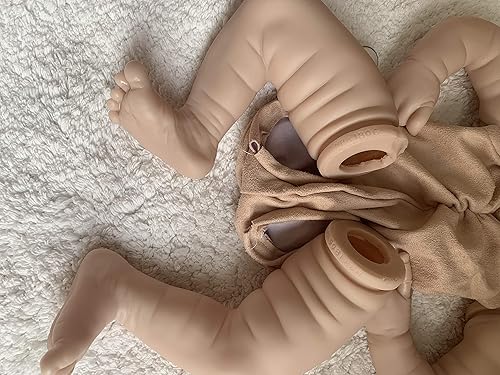 Miniatura 7 de ANANO Kits de muñeca Reborn de silicona sin pintar de 22 pulgadas con cuerpo de tela, hazlo tú mismo para tu propia muñeca recién nacida, accesorios