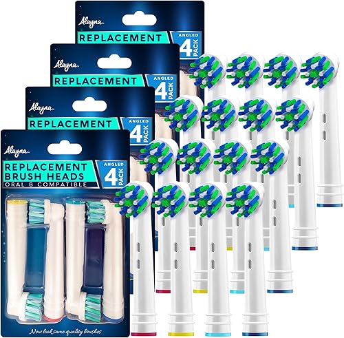 Miniatura 2 de Cabezales de cepillo de repuesto para Oral B, paquete de 16 cabezales de cepillo eléctrico genéricos Cross para Oralb Braun, cepillos de dientes