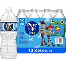 Pure Life Purified Bottled Water, 12 Pack - Still Drinking Water Enhanced with Minerals for a Crisp Taste - 16.9 Fl Oz - Toy Story 5 Packaging Graphics
