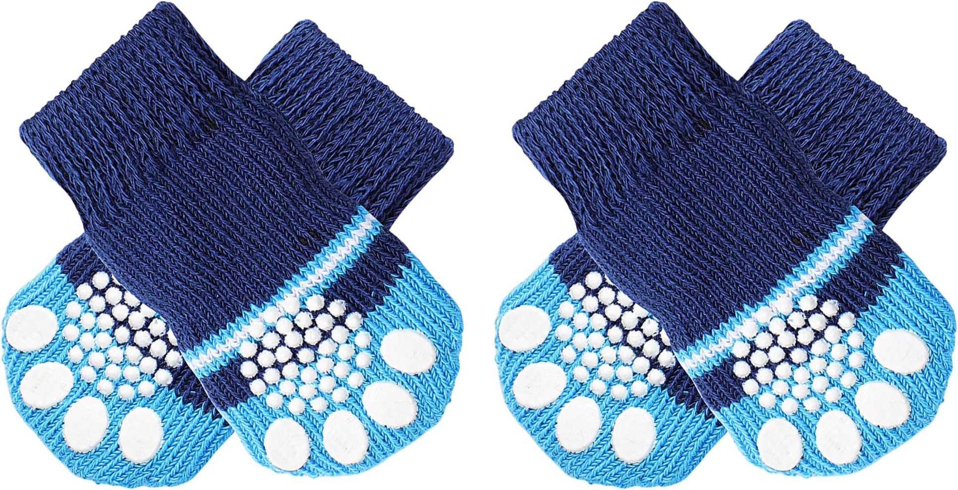 8 Pairs Non-Slip Dog Socks For Small To Large Dogs – Grippy Soles For Hardwood Floors, Indoor & Outdoor Paw Protection