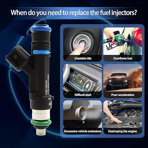 Miniatura 24 de HiSport Inyector de combustible 3 PCS 5WY2404A compatible con John Deere 825i Gator 3 cilindro motor MIA11720