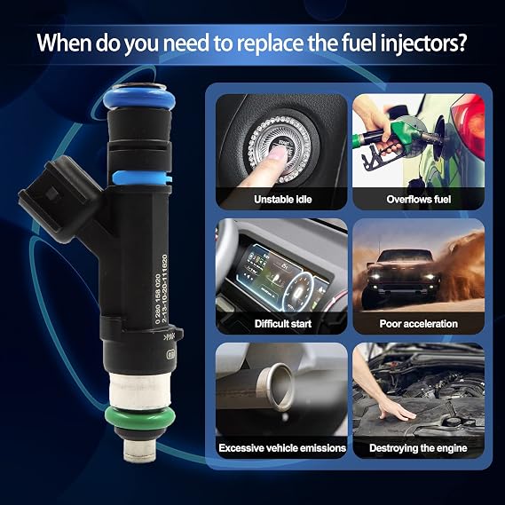 HiSport Fuel Injector 0280158020 1PC Compatible with Jeep Dodge