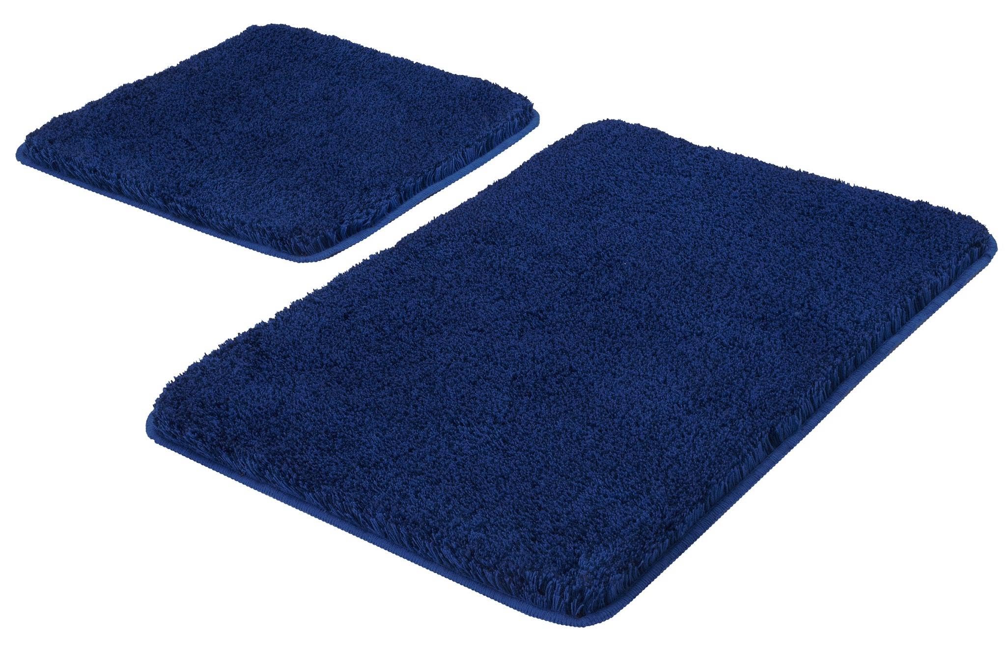 Kleine Wolke Badteppich-Set Relax Atlantikblau 2-teilig 50x50cm und 55x85cm