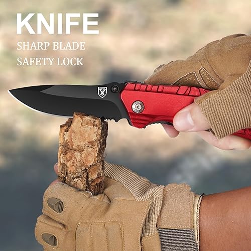 Miniatura 3 de Titorld Regalos para hombres y mujeres, multiherramienta de cuchillo de bolsillo, idea de regalo de cumpleaños de aniversario para papá, marido,