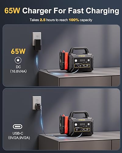 Miniatura 5 de VTOMAN V-Truck Pro 8000A - Batería de coche con carga rápida de 65 W, 41600 mAh portátil para todo gasolina, caja de salto de 12 V con luz LED,