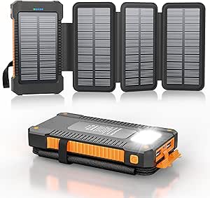 Powerbank Solaire 100000mAh Ultra Plat - Double USB - Chargeur Externe Pour Téléphone, Tablette