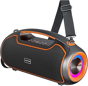 Enceinte Bluetooth Portable puissante avec 2+2 coaxial speaker, 200W en crête/Bass and Treble Boost/Autonomie 24 hrs/IP65 …
