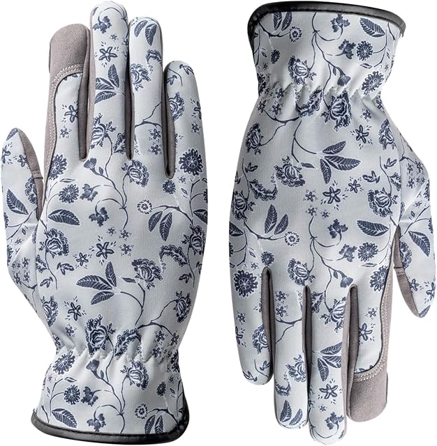 KAYGO Gardening Gloves for Women, KG128SS08 Ladies Garden Gloves, Synthetic Leather,Water Repellent, Ideal for Garden and Yard Work