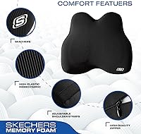 Vista 3 de Skechers Almohada Lumbar de Espuma con Memoria, Almohada de Soporte Lumbar para Oficina, Silla, Alivio del Dolor de la Parte Baja de la Espalda
