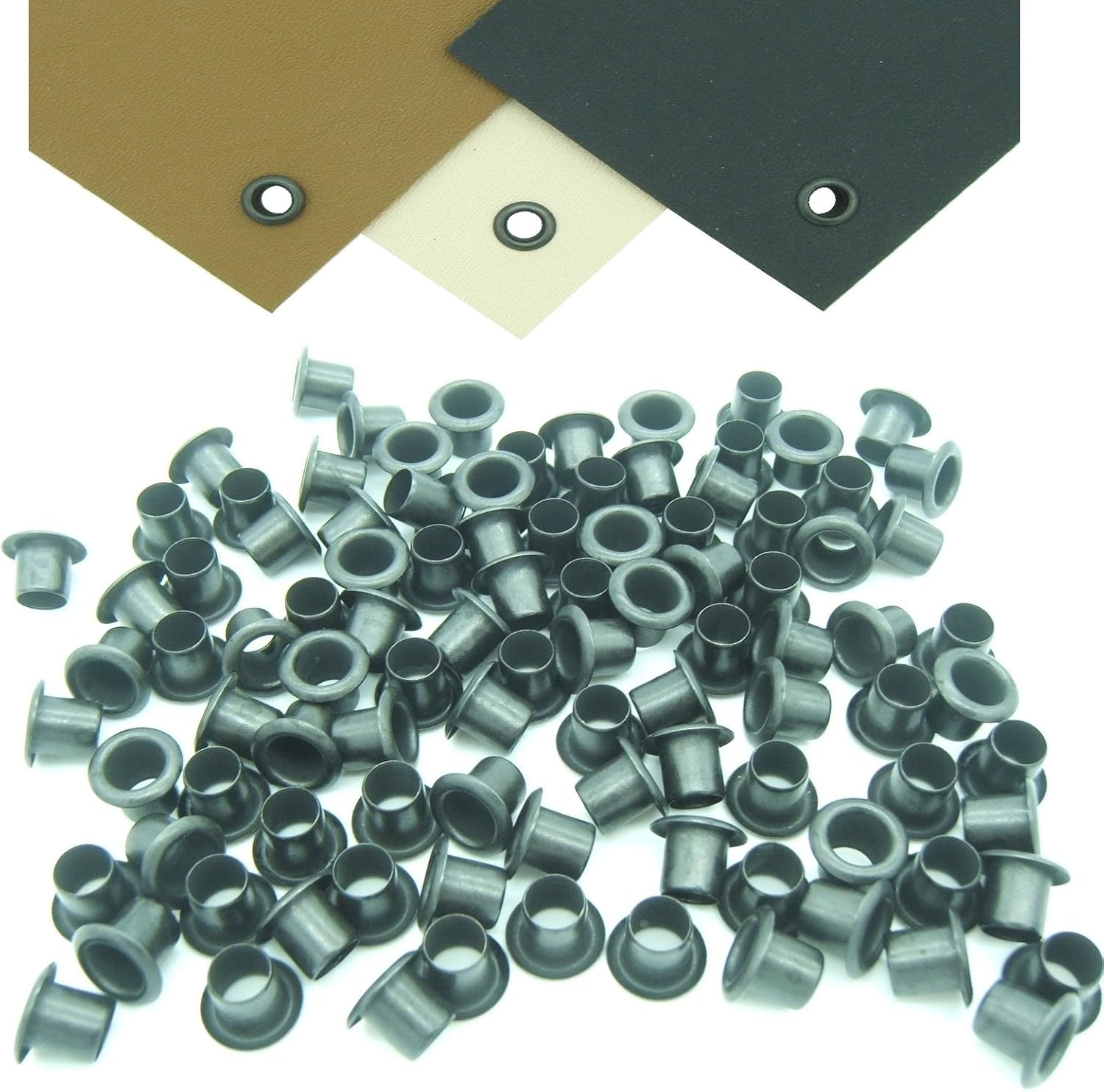 Mil-Spec Kydex Eyelets GS 8-8, Brass Black Oxide 1/4 DIY Gun Holster Knife Sheath Grommets