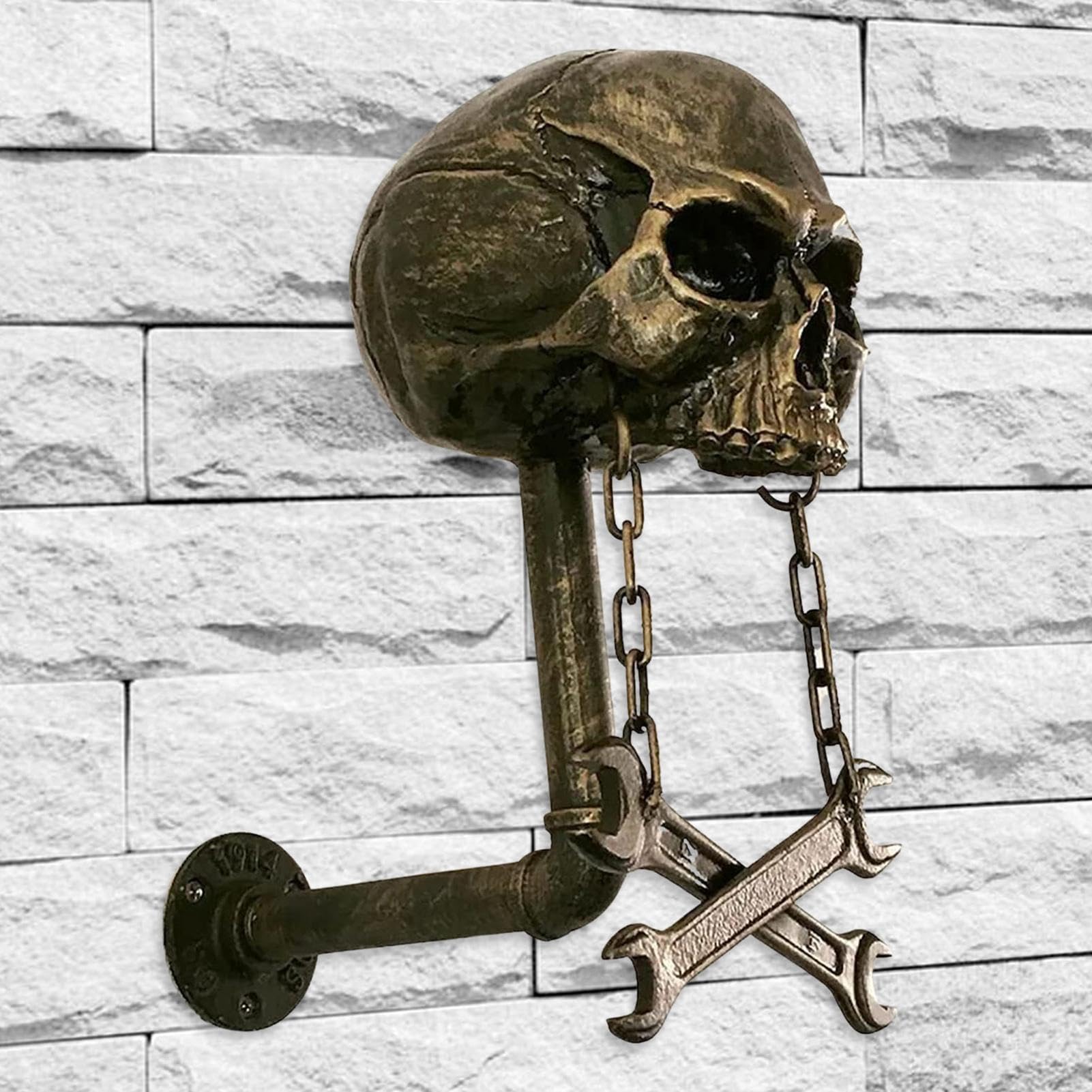 Supporto per caschi da moto, supporto per caschi cranio,Supporto da parete per caschi | Supporto per caschi cranio da moto, supporto per caschi, design testa cranio da parete, per bicicletta,