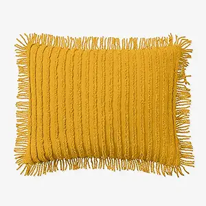 BrylaneHome Chenille 100% Cotton Sham - King, Yellow