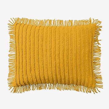 BrylaneHome Chenille 100% Cotton Sham - King, Yellow