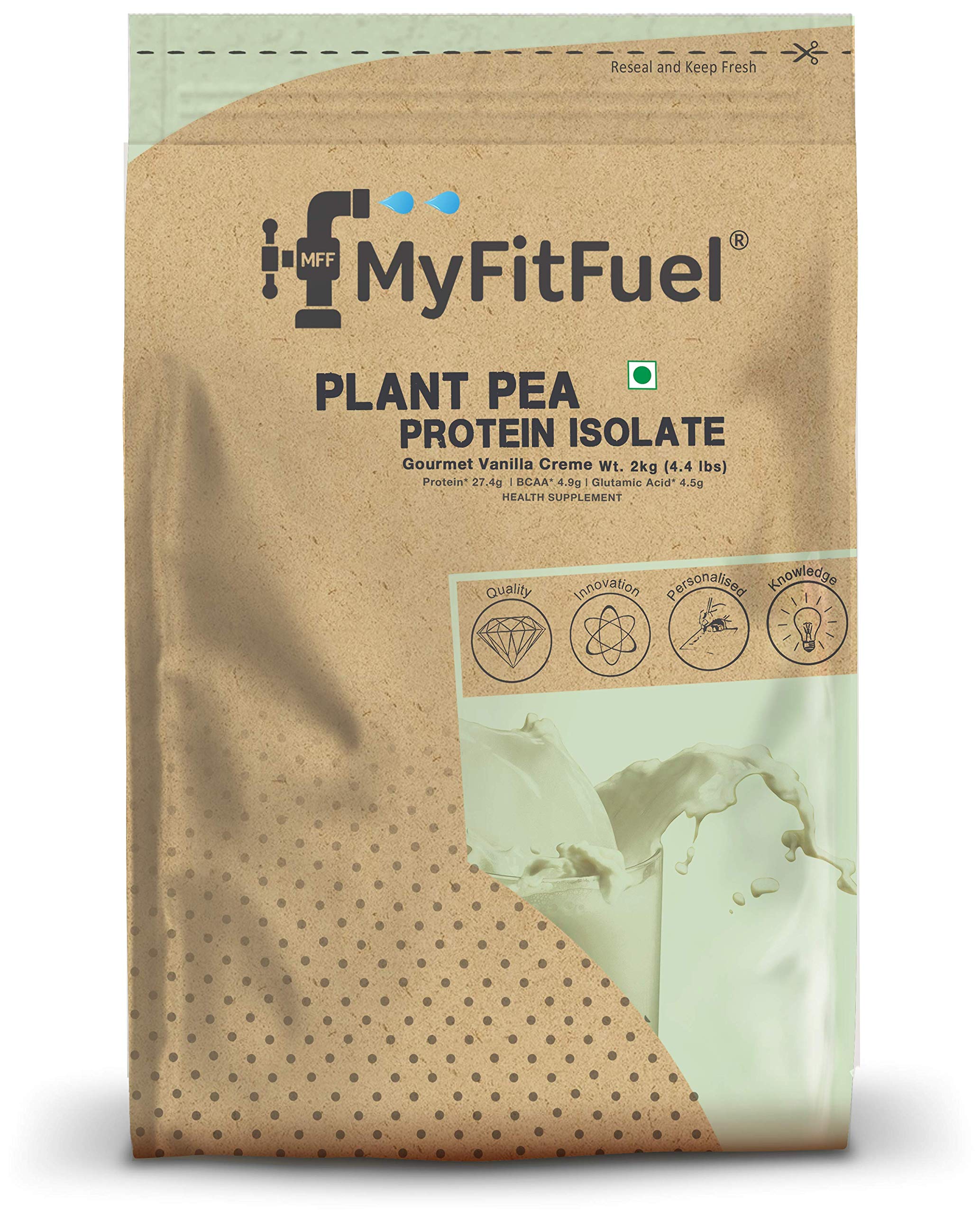 MyFitFuelMFF Plant Pea Protein 2 Kg (4.4 lbs) Gourmet Vanilla Crème