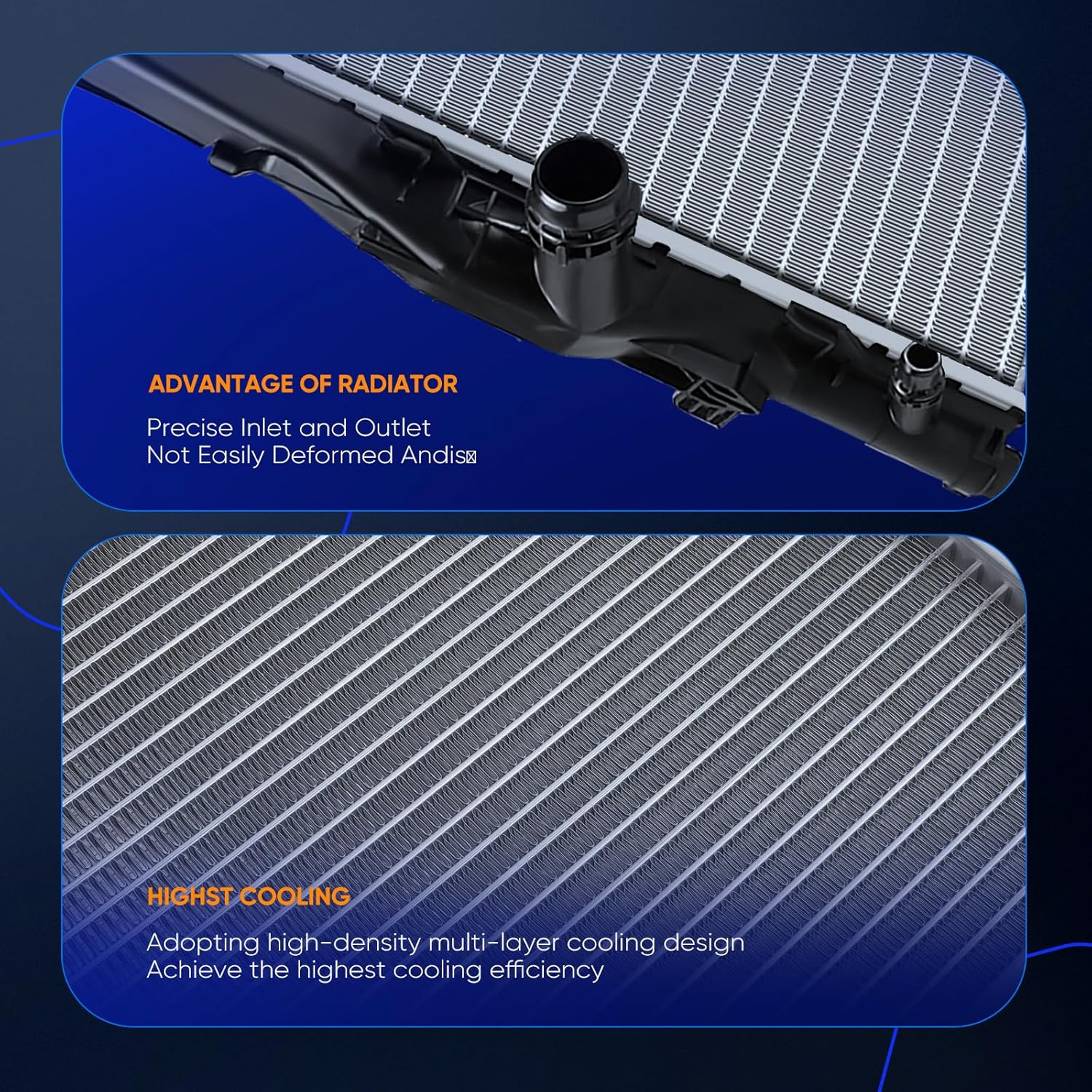 ECCPP Engine Coolant Radiator Compatible with 2008-2013 for BMW 128i,2007-2011 for BMW 323i,2009-2013 for BMW 328i xDrive,2007-2008 for BMW 328xi,2009-2011 for BMW Z4 Replace# 2882 Aluminum Radiators