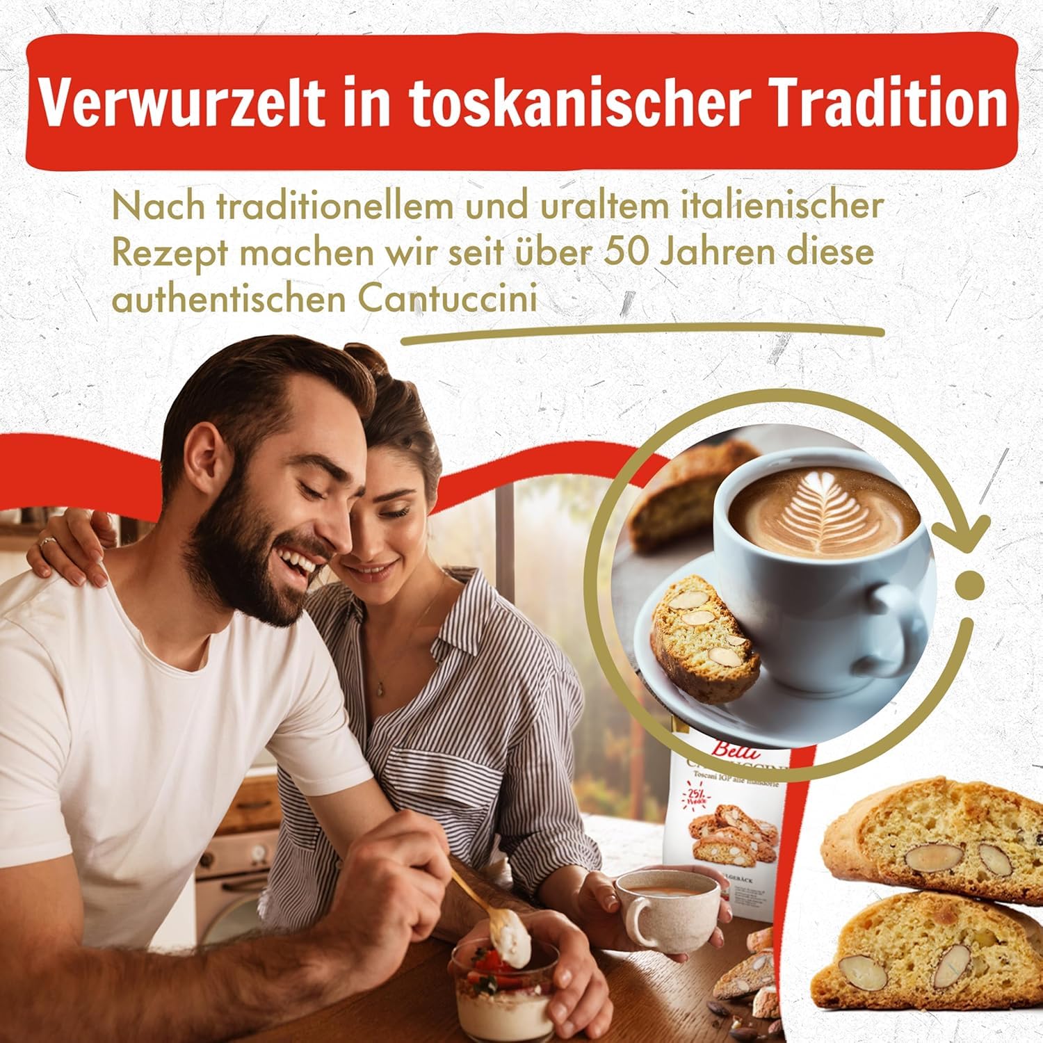 Belli Cantuccini 10er Pack IGP alle mandorle 25% Mandeln (10x 250g) | Mandelgebäck aus Italien | Keks mit Mandeln | 2500g abgepackte Gebäckstücke | italienische Kekse