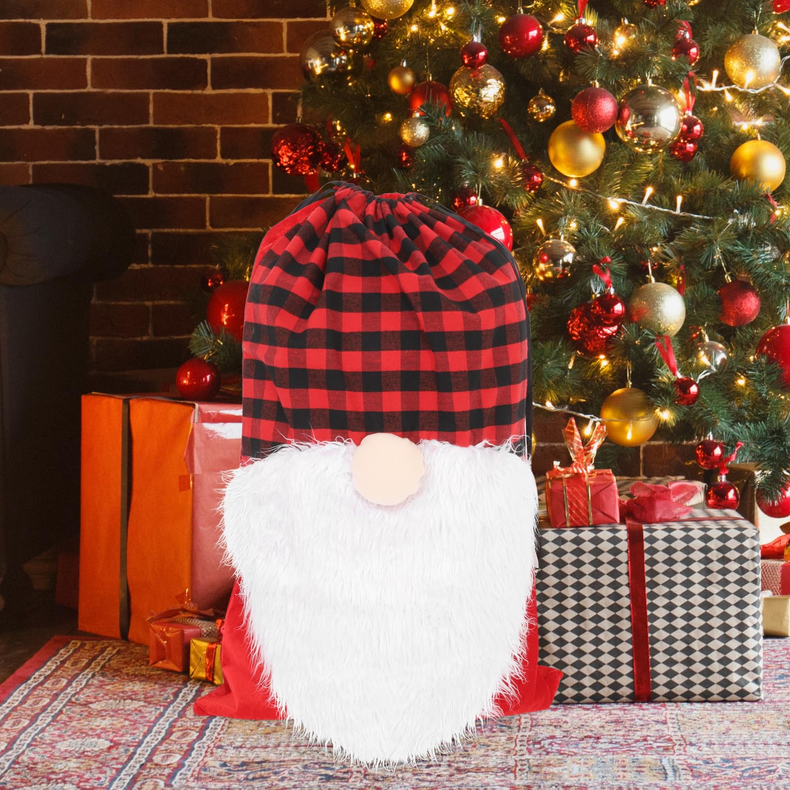 Zerodeko 2 Pièces De Noël Gnomes De La Saint-valentin De Calendrier De L'avent De Noël De Géants De à Biscuits Grand En Tissu Rouge