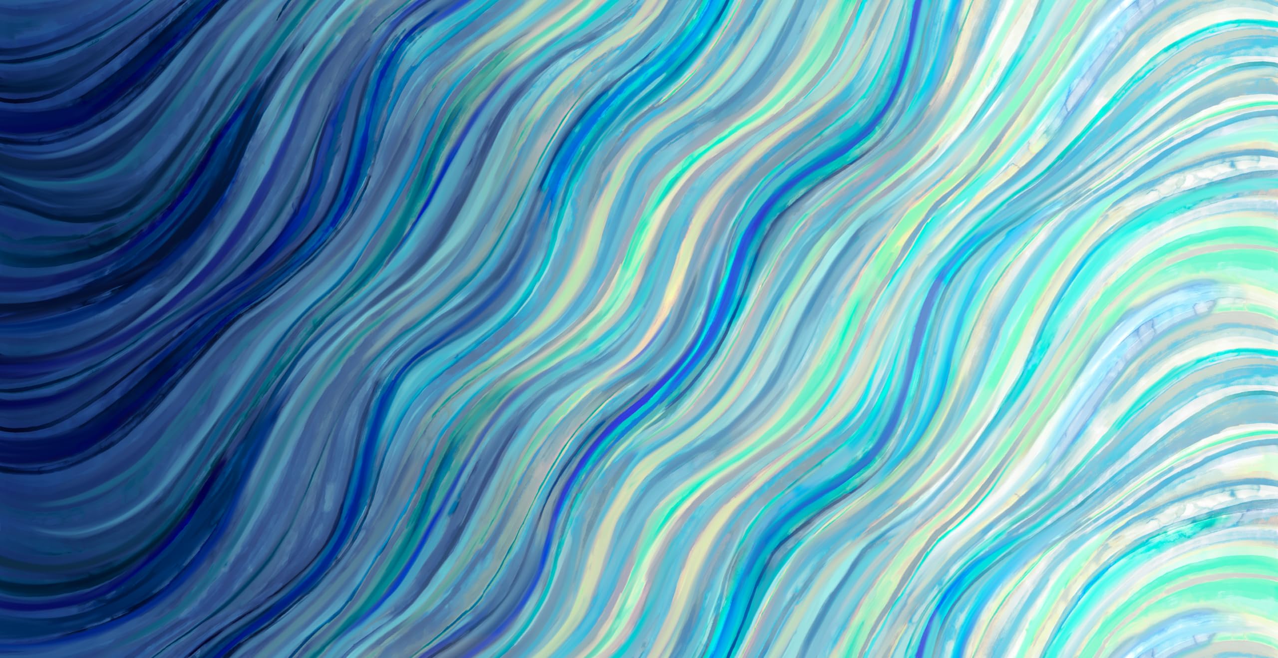 MODAGradients Auras Quilt Fabric Watercolor Wave Style 33736/13 Sapphire, Yard