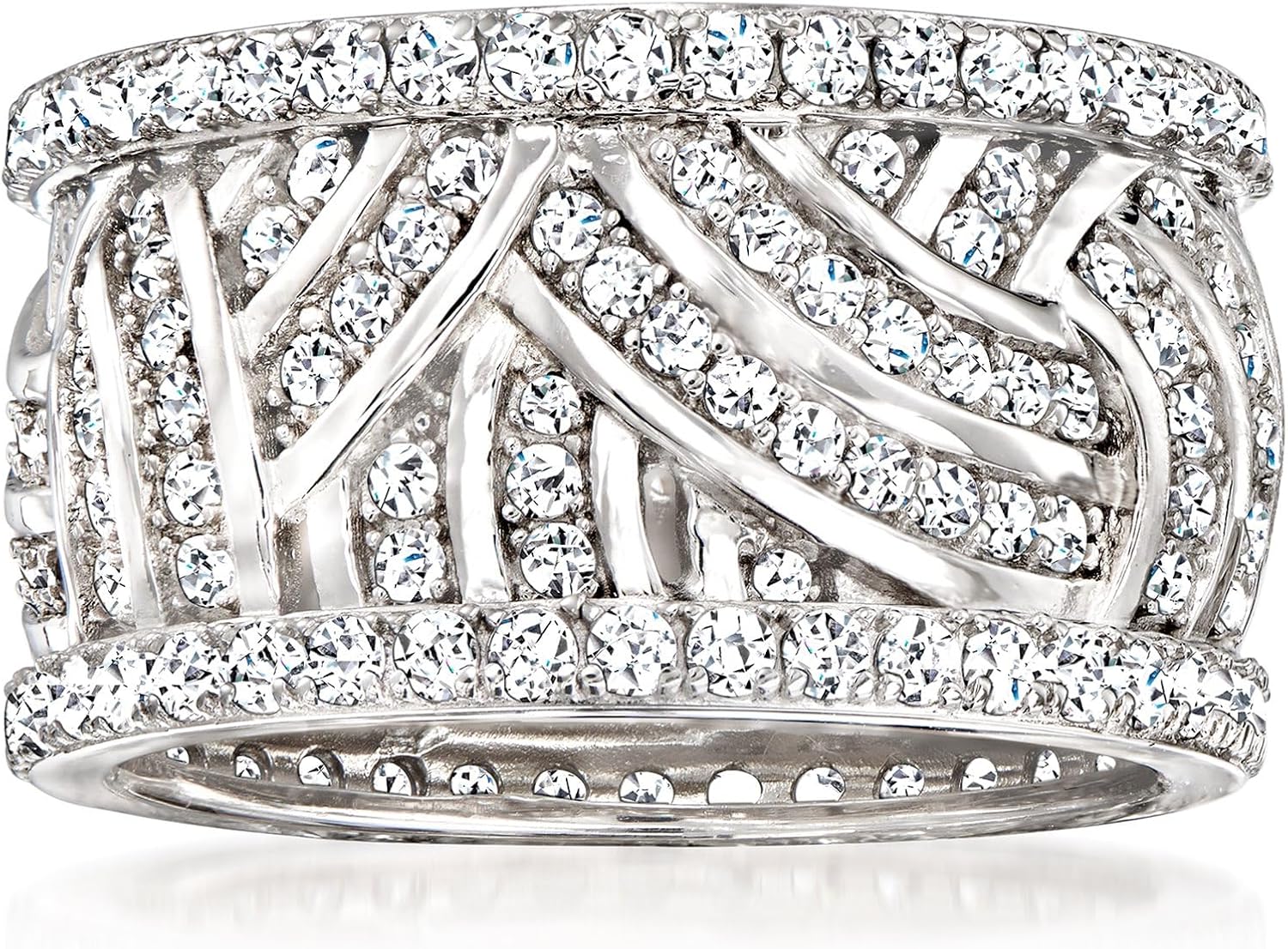 Ross-Simons 2.20 ct. t.w. CZ Eternity Band in Sterling Silver