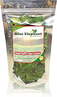 Thai Chef Blue Elephant : Kaffir..Lime..Leaves, Dried | Premium Gourmet Ingredient for Thai & Asian Cuisine |Rich Green Co...