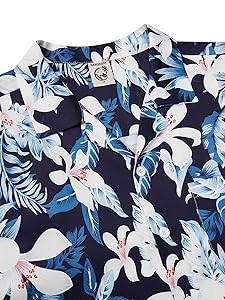 Hardaddy Men's Hawaiian Shirt Short Sleeve Tropical Button Down Shirts Floral Leaf Summer Beach Tops Holiday Wear