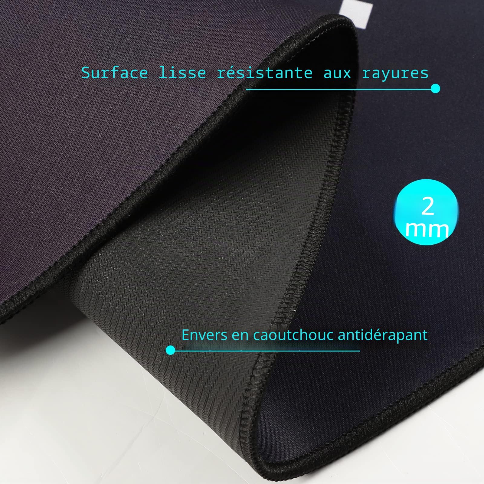 Capslpad Tapis de chaise de jeu antidérapant pour sol en bois dur - Protection de sol en caoutchouc pour salle de jeu, décoration de maison et bureau (rond, 120 cm, noir)