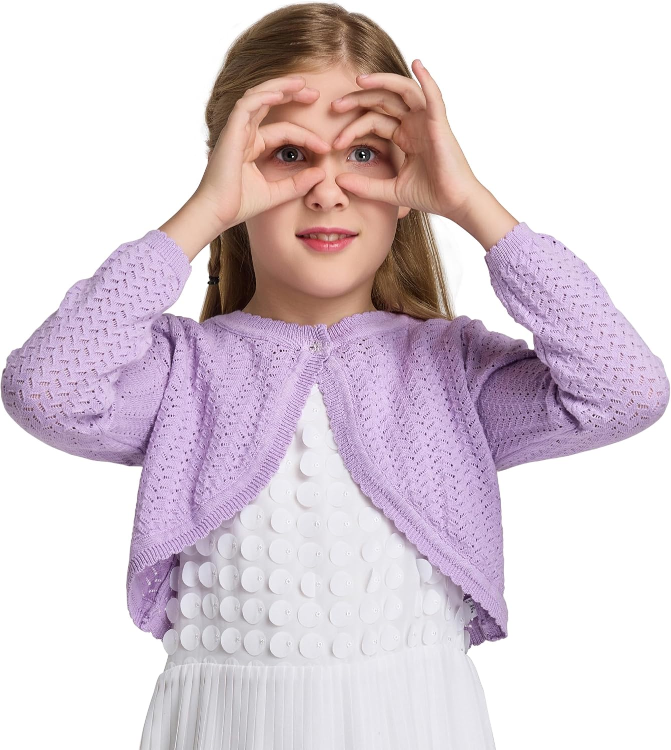 Girls Long Sleeve Cardigan Children Kids Bolero Shrug Spring Summer Dress Cover Up