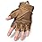 WTACTFUL Tactical Gloves Fingerless Half Finger Gloves for Driving Paintball Airsoft Riding Motorcycle Motorbike Hunting Cycling Work Men Women Size Large Brown