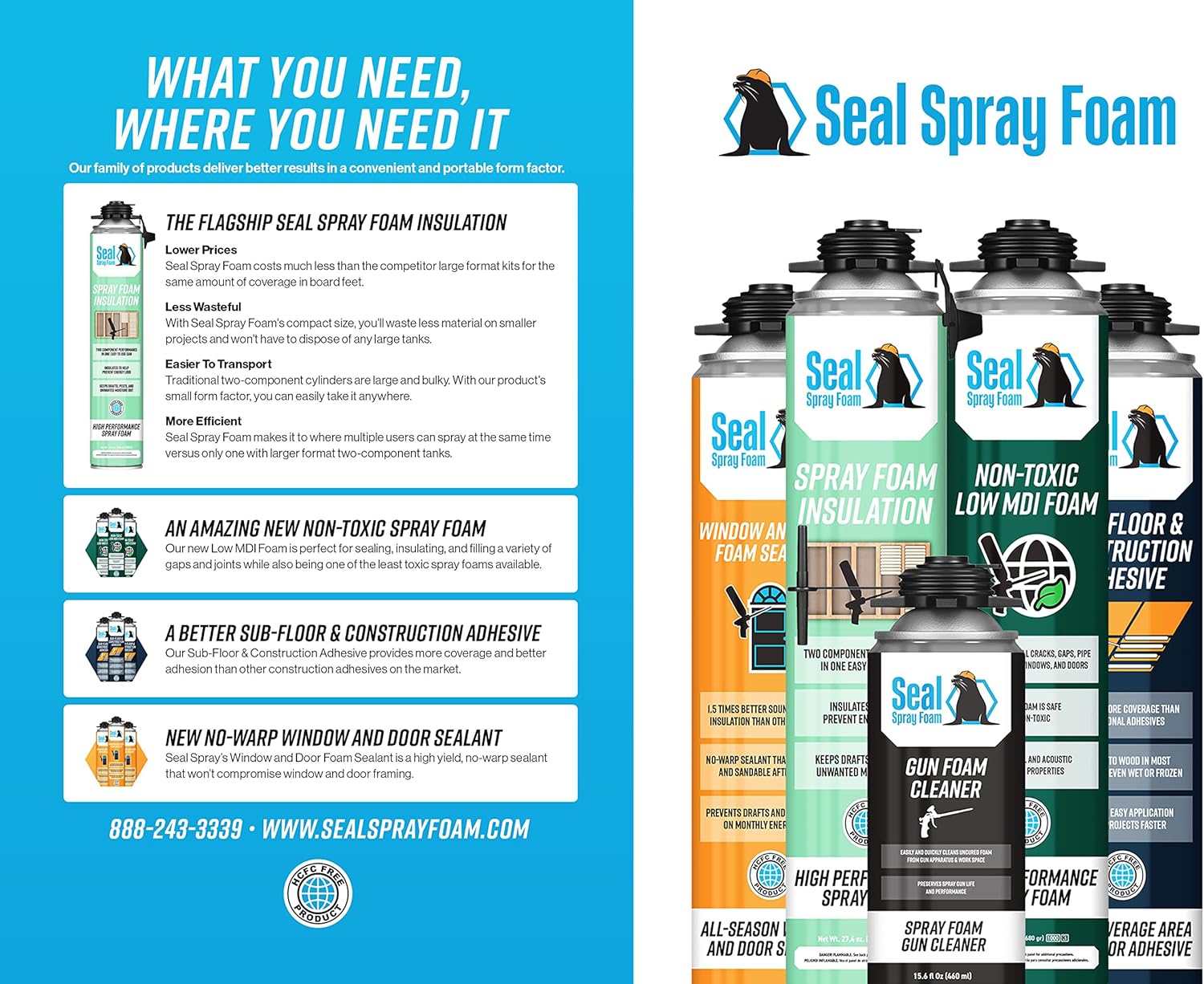 Seal Spray Foam Dispensing Gun Cleaner 16.9 OZ Can (1 Case - Qty 12 CANS)