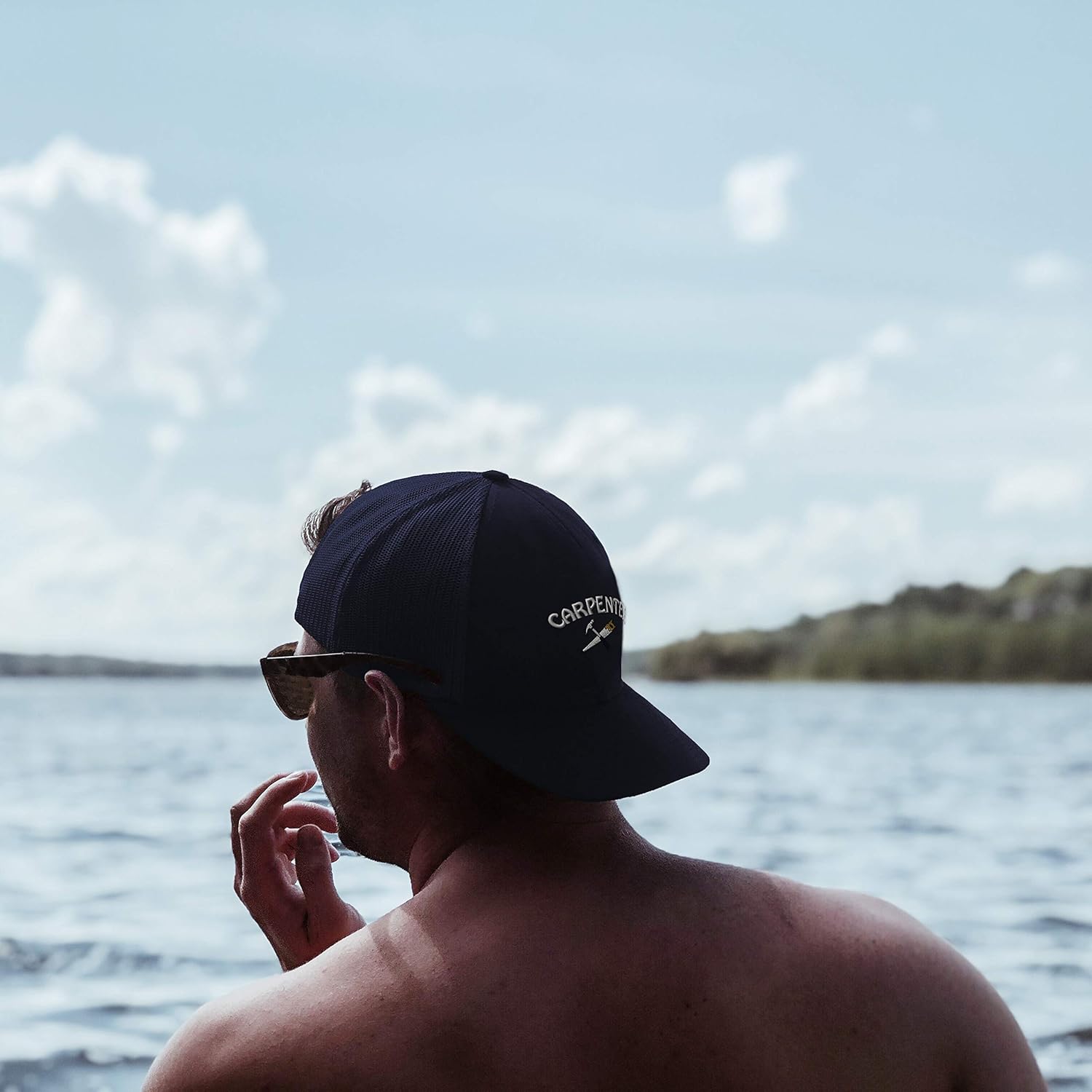 Speedy Pros Trucker Hat Baseball Cap Carpenter Occupation Build Embroidery Cotton Dad Hats for Men & Women Snapback Black - Image 4