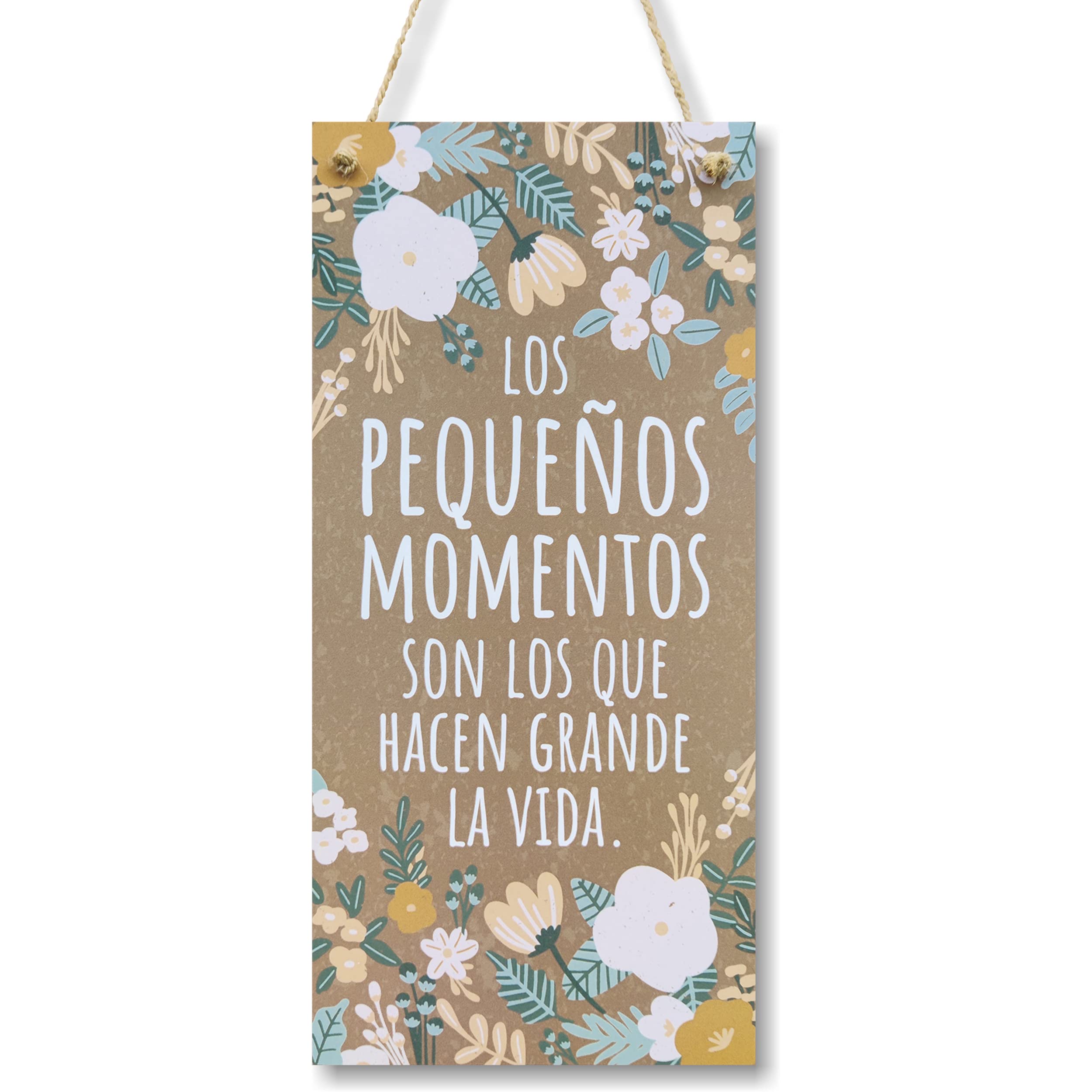 CARISPIBET A quien madruga décoracion para el hogar adorno colgante decorativo para la cocina placa decorativa 30 x 15 cm (Los pequeños momentos)