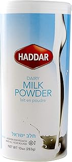 Haddar Kosher Dairy Milk Powder, 10oz Resealable Canister, Non-Fat Dry Milk Powder, Cholov Yisroel