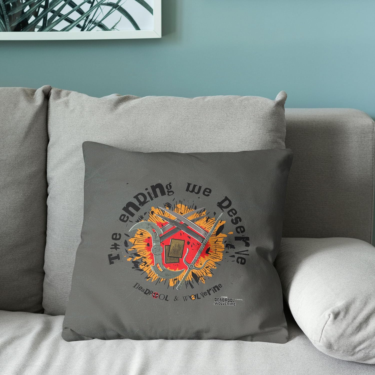 Northwest Deadpool Throw Pillow (We Deserve)