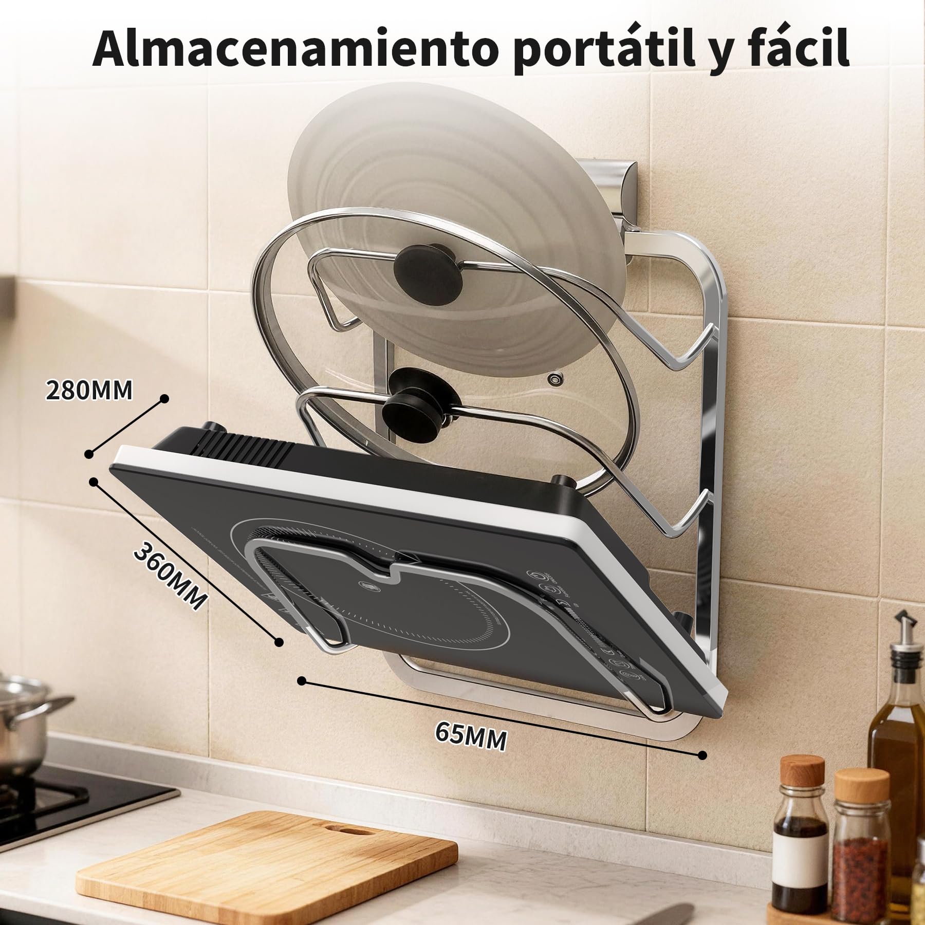 VBGK vitro portatil 1 fuego，220V 2000W placa vitroceramica con control táctil LED, 10 niveles de potencia, temporizador de 4 horas, bloqueo de seguridad y protección contra sobrecalentamiento.